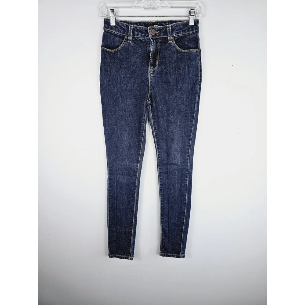 Refuge Women's Size 2 Skinny Ankle Mid Rise Dark Wash Stretch Jeans - Picture 1 of 7